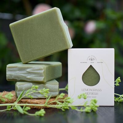 Jabón corporal Lemongrass Refresh - Vegano - Sin aceite de palma (100 g)