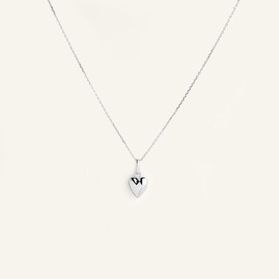 Bella Heart Necklace - Silver