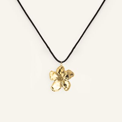 Collana con cordino di fiori di ibisco