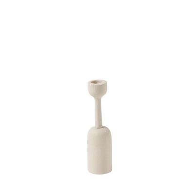 Portacandele Terra - 16,5 cm - Ecru