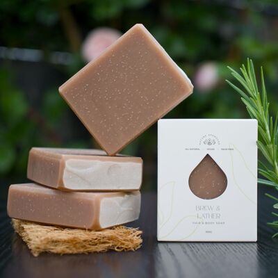 Brew & Lather - Hair & Body Soap - Vegan - Palm-free (100g)