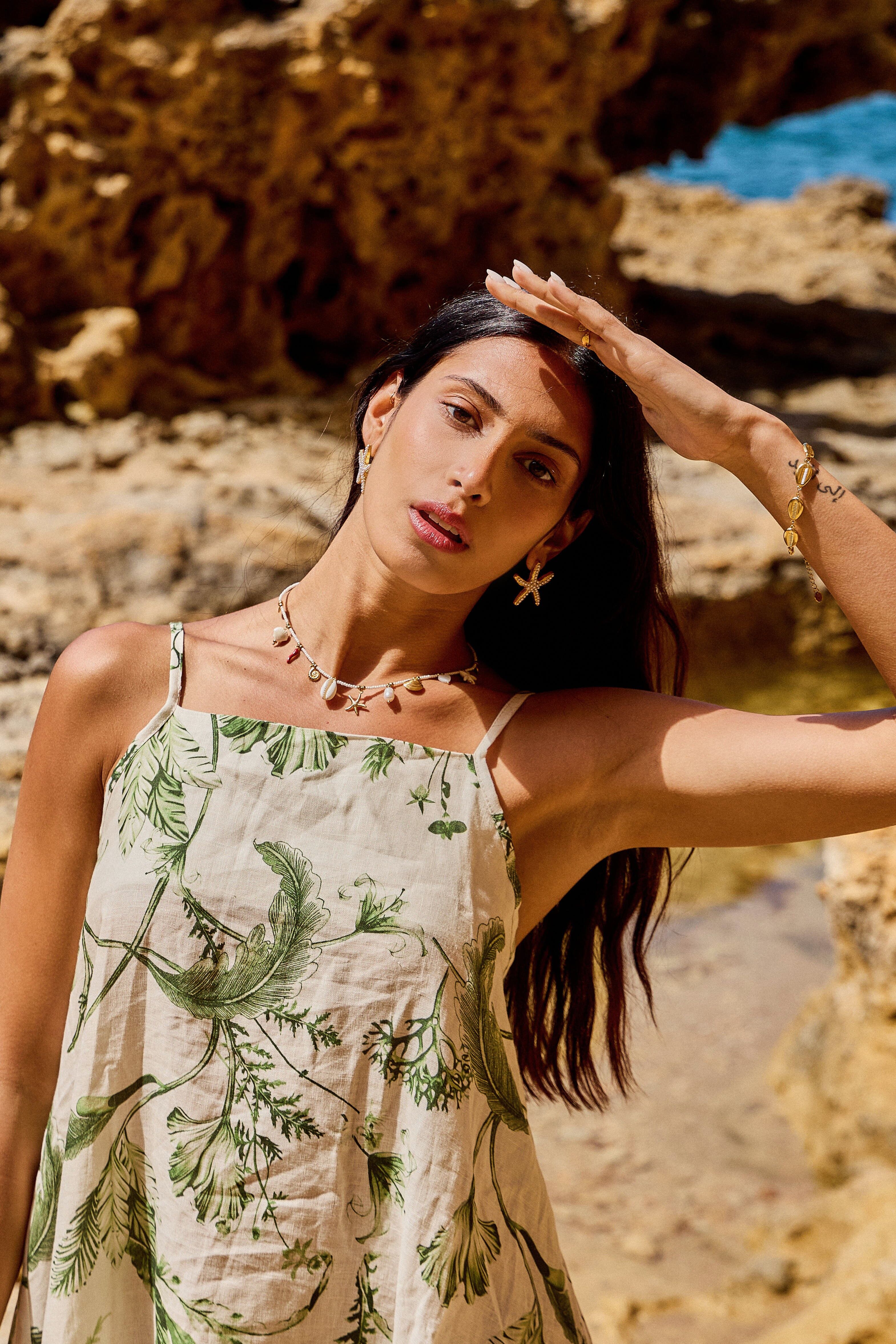 Collier Perles & Breloques Marin – Élégance Océanique en Acier Inoxydable