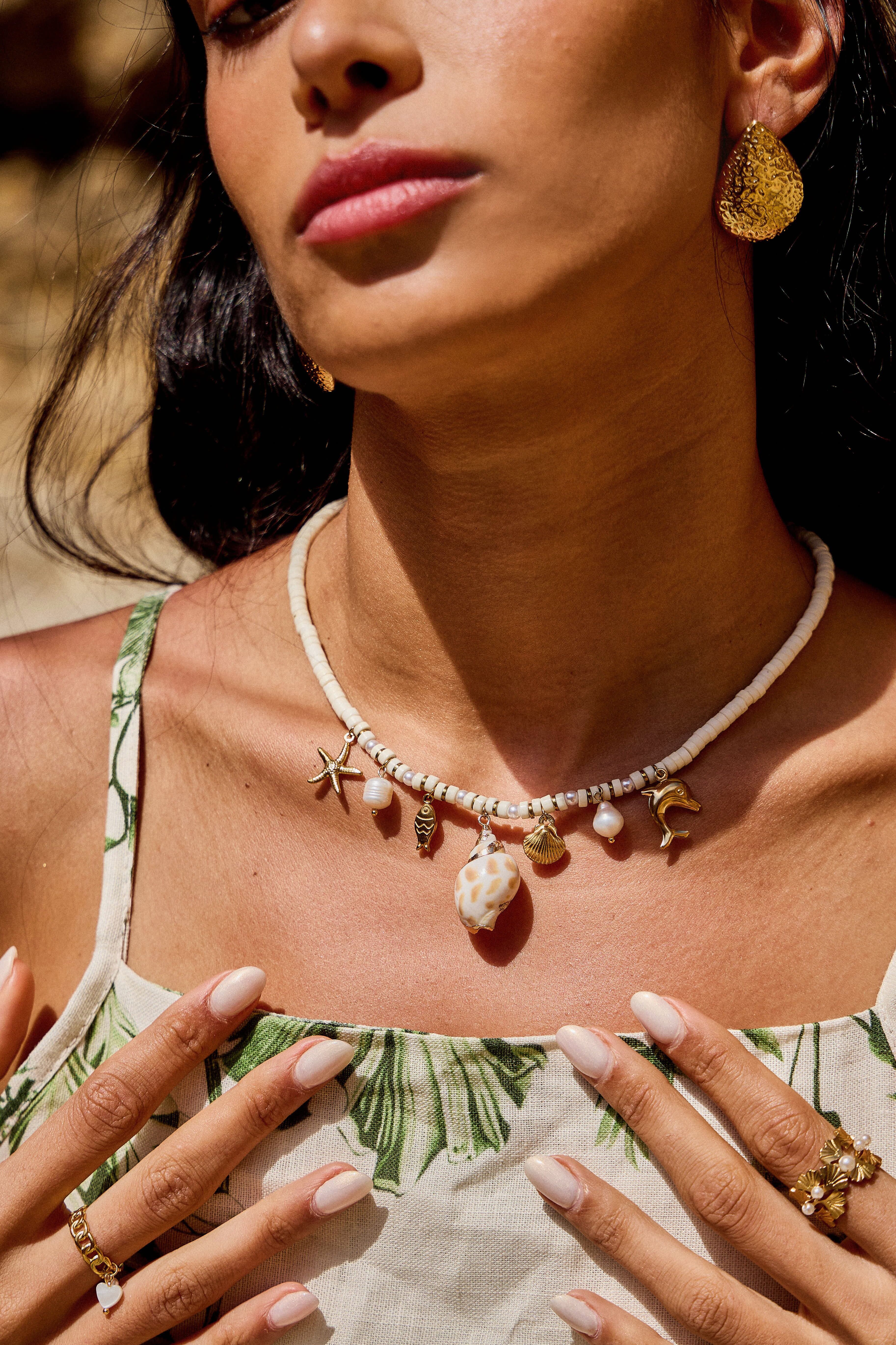 Collier Perles & Nacre – Trésors Marins en Acier Inoxydable