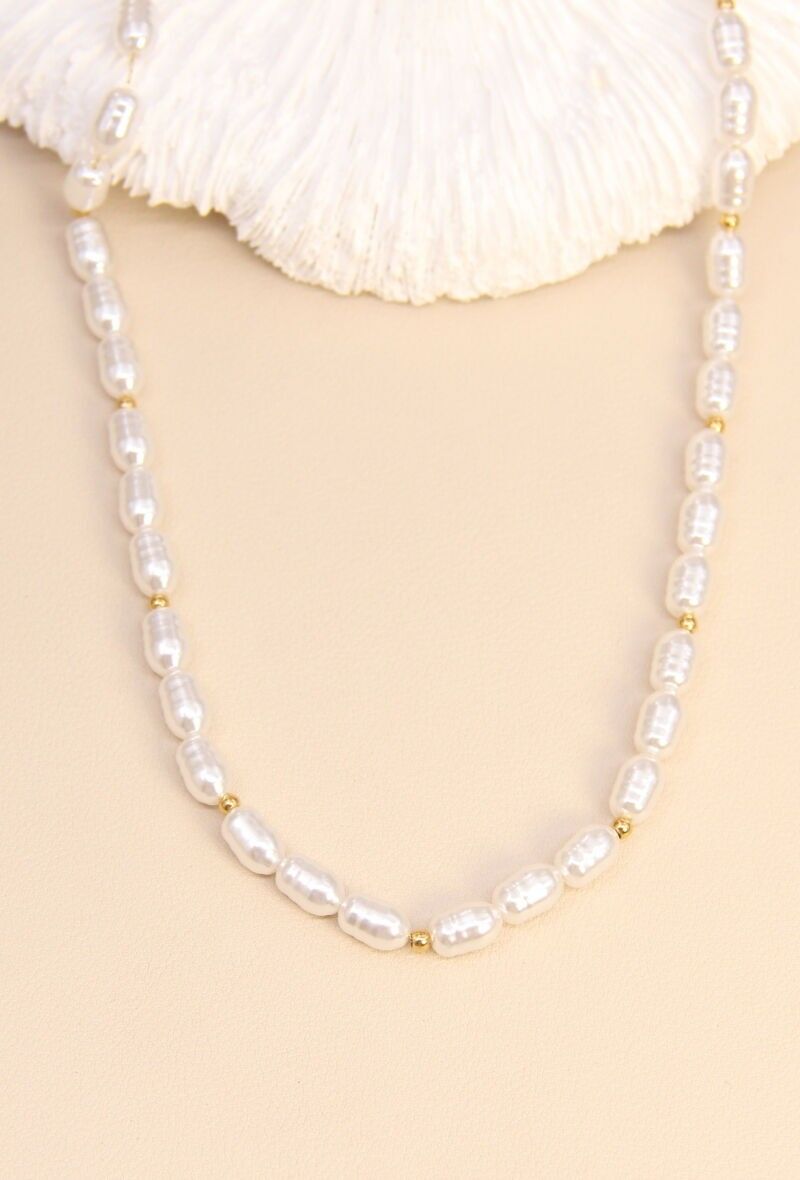 Collier Acier inoxydable & Perle – Chic et Audacieux