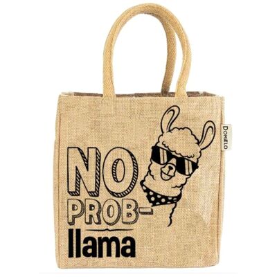 Sac à main en jute Domelo, petit sac en jute, panier de courses végétalien, mini sac fourre-tout
