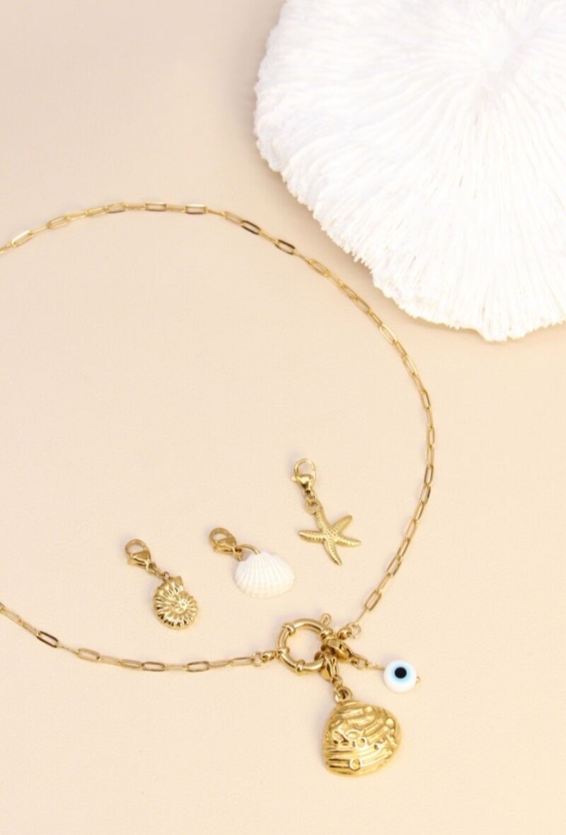 Collier personnalisable avec charm’s en acier inoxydable