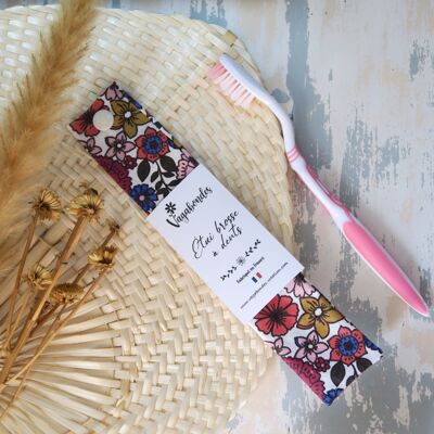 Pochette à brosse à dents en coton enduit