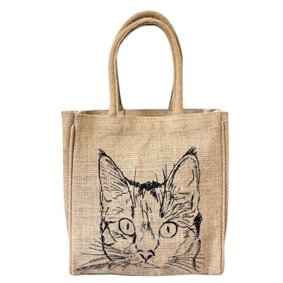 Bolso de yute Domelo, pequeño bolso de yute, cesta de la compra vegana, mini bolso tote