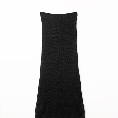 Gonna midi foderata in maglia nera