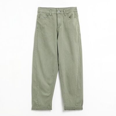Pantalones rectos elásticos súper cómodos en verde