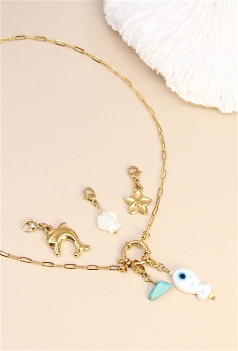 Collier Charm's Personnalisable en Acier Inoxydable –Votre Style Unique