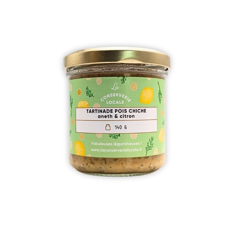 Crema orgánica de garbanzos, eneldo y limón 140 g