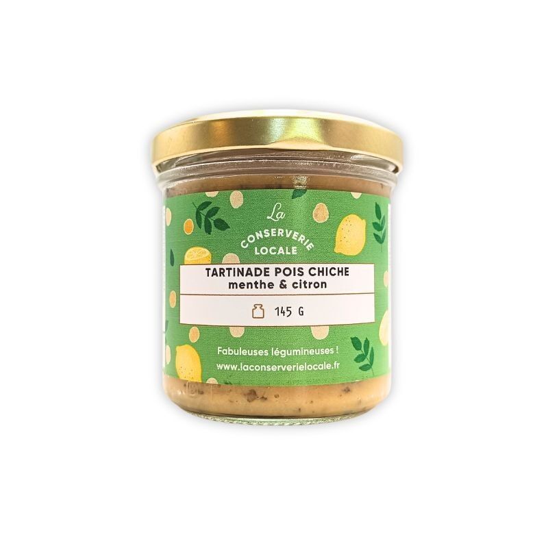 Crema de garbanzos, menta y limón ecológica 145 g