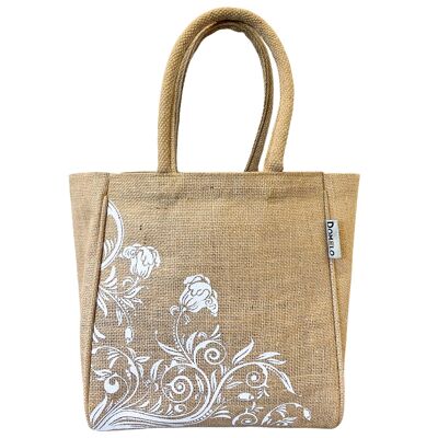 Sac à main en jute Domelo, petit sac en jute, panier de courses végétalien, mini sac fourre-tout