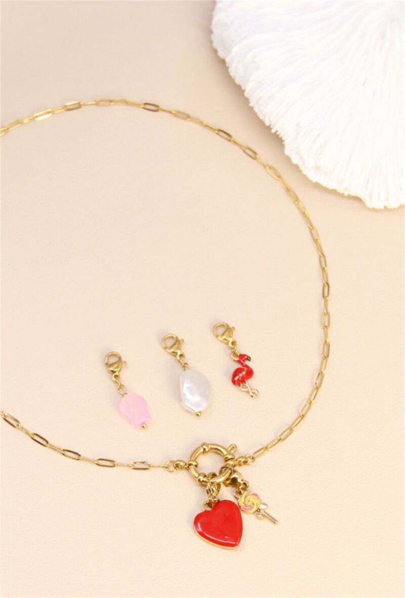 Collier Charm's Cœur Personnalisable – Élégance et Passion