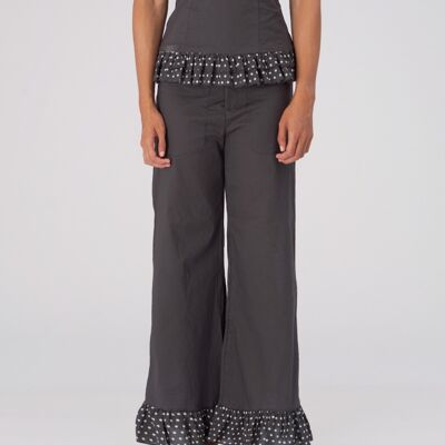 Pantalon à pois marron Night Noctis