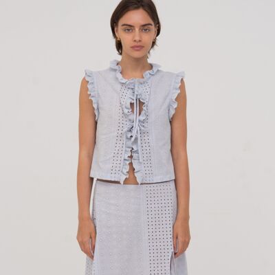 Giacca bordato blu Lumora