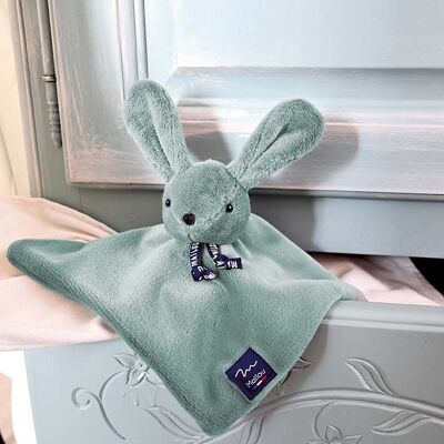 Lapin DORLOTIN - Doudou plat - Vert sauge
