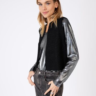 CARDIGAN LEGAYA noir chiné