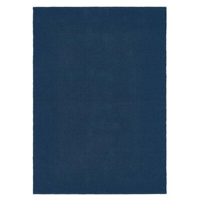 Alfombra Hug Rug tejida lisa azul marino