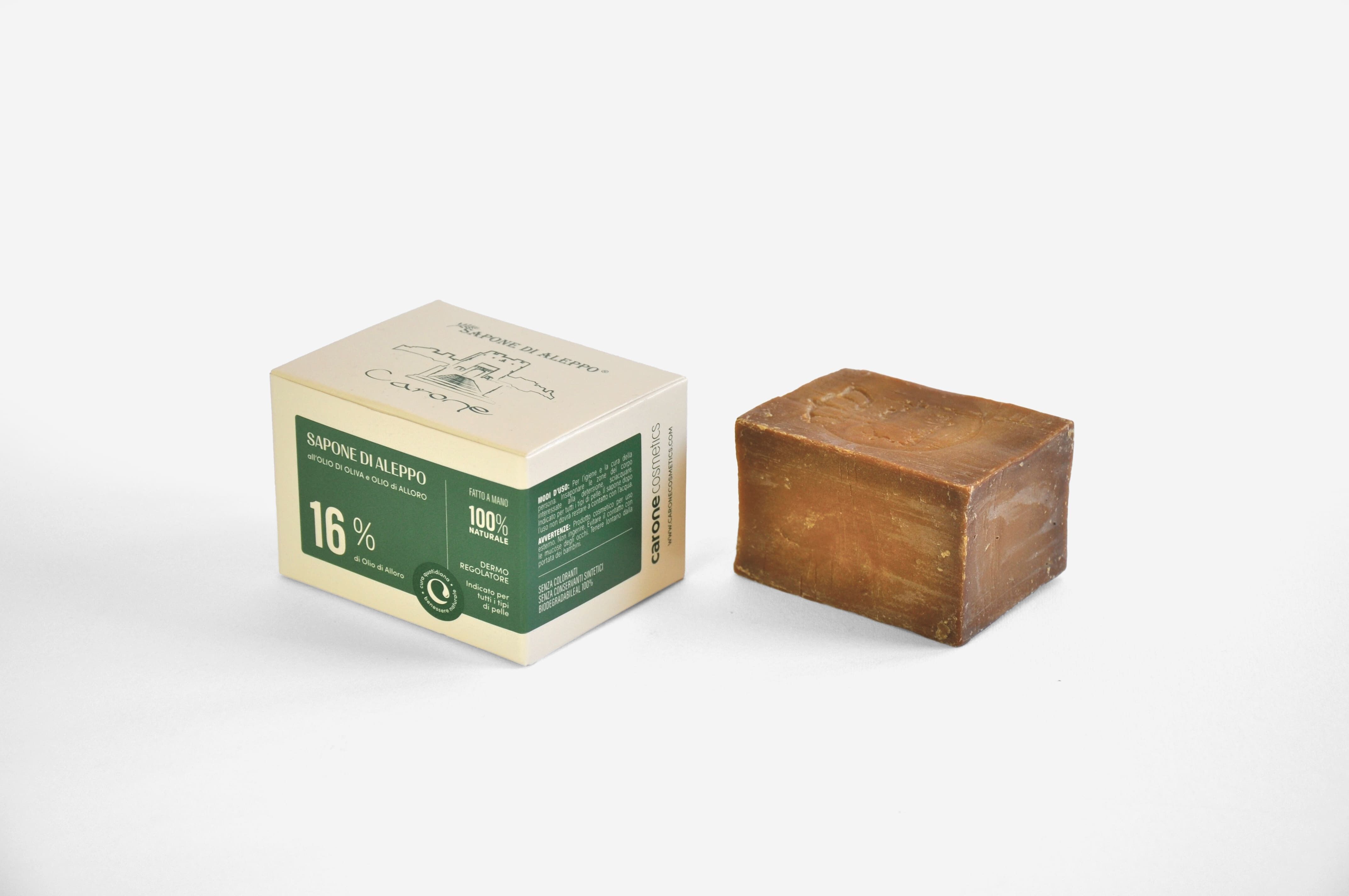 🧼 JABÓN DE BARRA CARONE ALEPO 16% ACEITE DE LAUREL – 180g