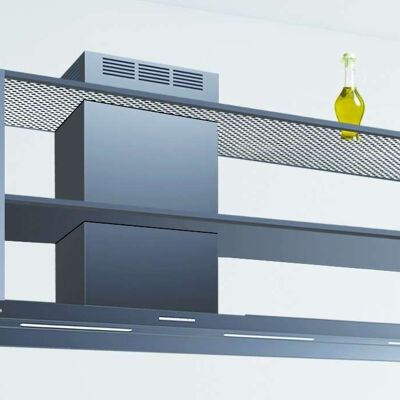 ELEA WALL HOOD cm.120x60 Left chimney - Stainless steel - 800 m3/h