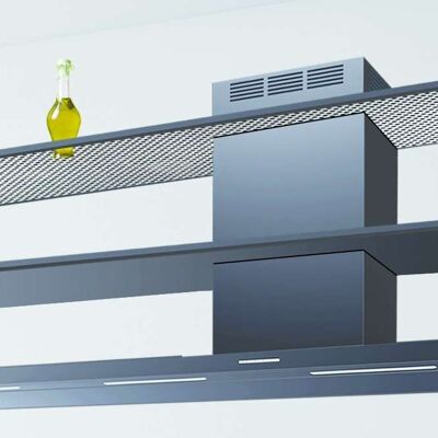ELEA WALL HOOD cm.150x50 Right chimney - Stainless steel - 800 m3/h