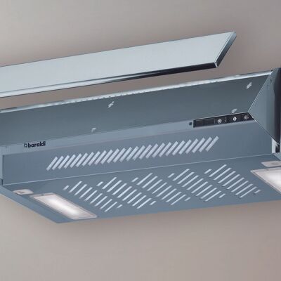 COMPOSITE HOOD cm.45 - Grey - 270 m3/h – Carbon Filter Included