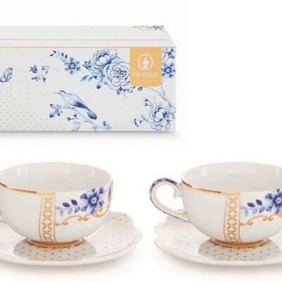 Set of 2 Pairs Royal Blanc coffee cup - 8cl