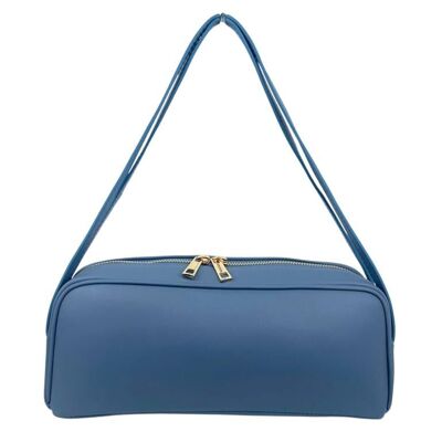 Bolso de Mano Tipo Barrel en Piel Italiana con 2 Asas Cortas
