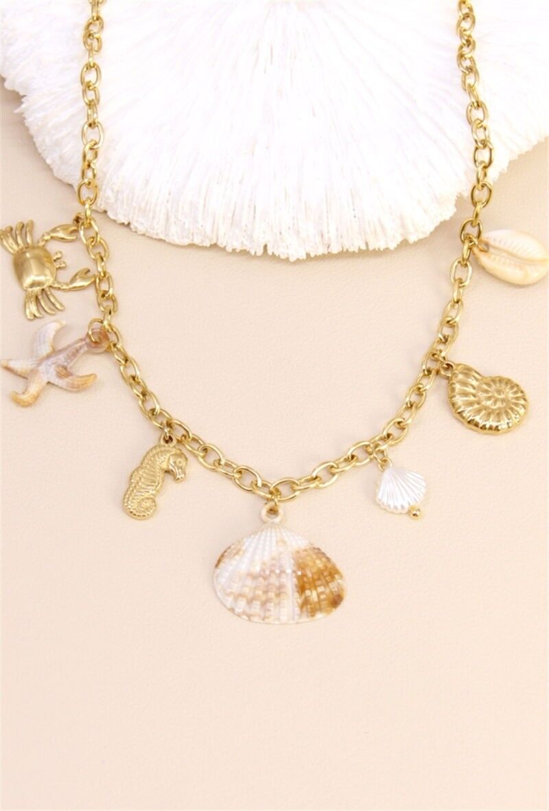 Collier "Trésor Marin" – Charms Coquillages et Océan
