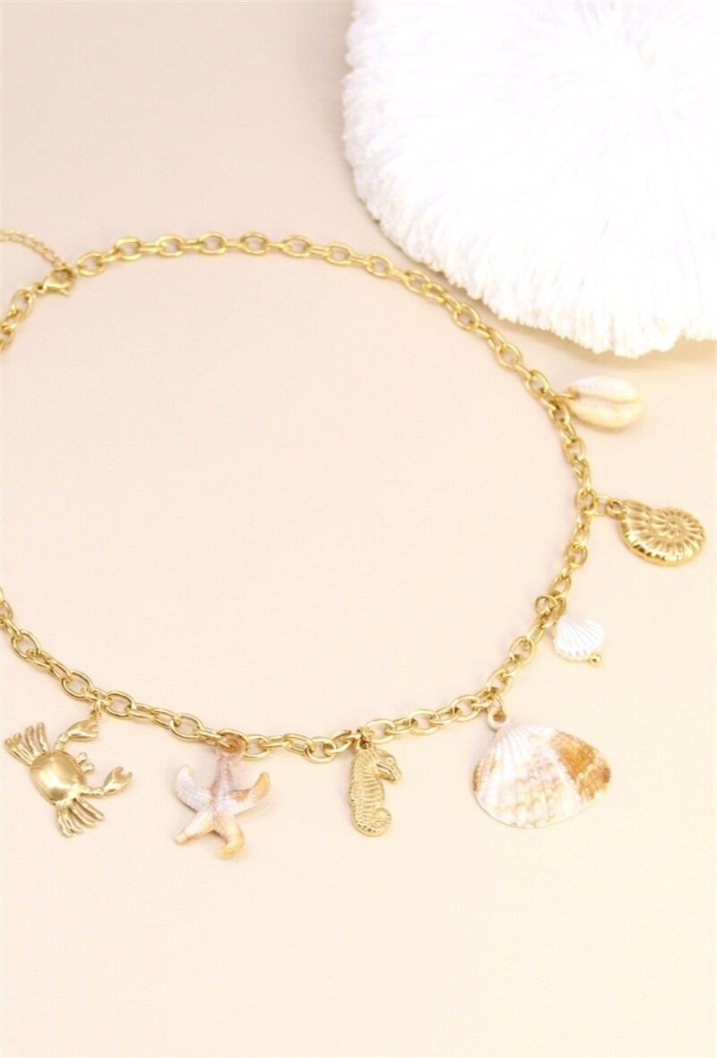 Collier "Trésor Marin" – Charms Coquillages et Océan