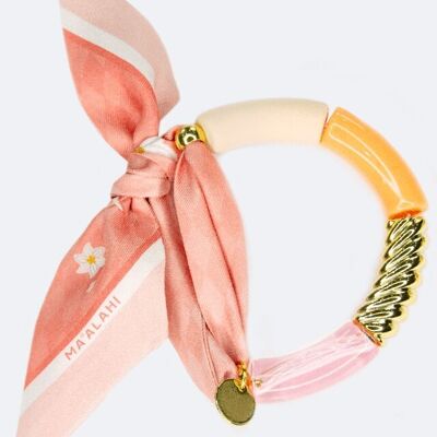 Bracelet en soie Edelweiss Rose