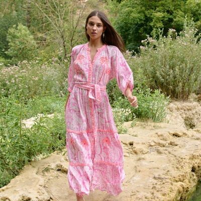 ROBE LONGUE ROSE SAHARA