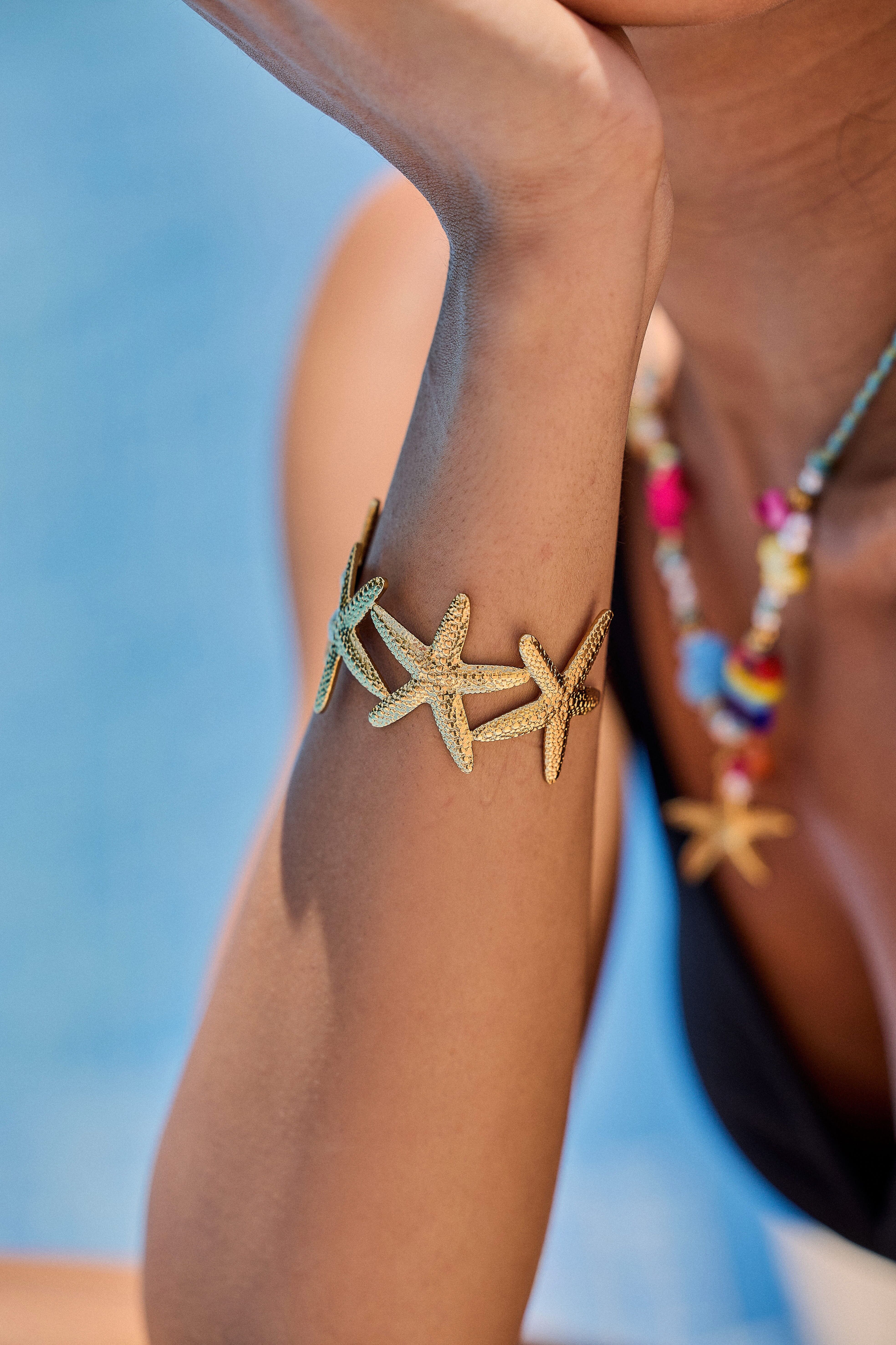 Bracelet Étoile de Mer Ajustable – Élégance Marine en Acier Inoxydable