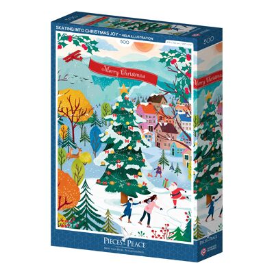 Puzzle 500 Pièces - Patiner dans la Joie de Noël
