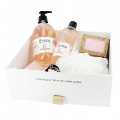 Rose Box Saponetta 500ml / Doccia 250ml / Sapone Profumato 100gr / Eau de Toilette 50ml / Doccia Fiore