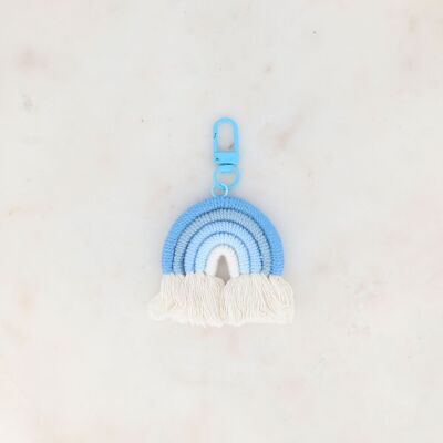 Macrame rainbow keychain