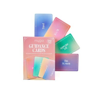 Cartes de guidage Myga Mini – 120 cartes de bien-être quotidiennes de pleine conscience.