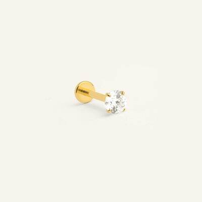 Piercing de titanio con forma de pensamiento