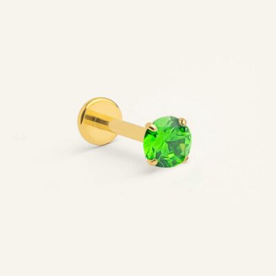 Piercing de titanio "Pensamiento" - verde