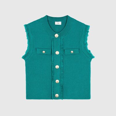 LEVAYANI emerald cardigan
