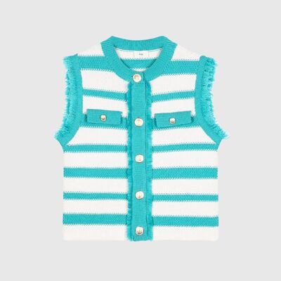 LEVAYANIRI turquoise cardigan