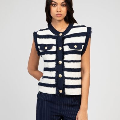 LEVAYANIRI navy cardigan