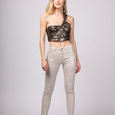 Pantaloni stampa argento - Vog