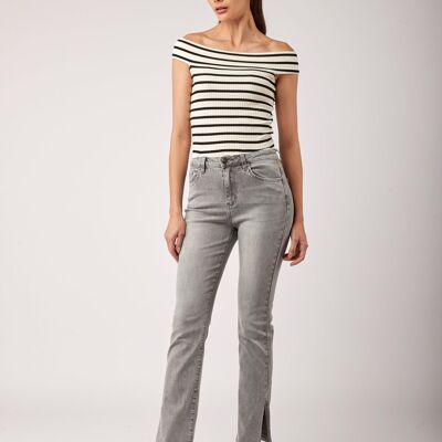 Jeans dritti con spacco - Astrid