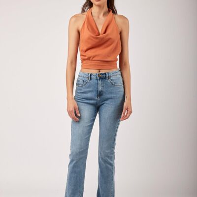 Jeans dritti con spacco - Mel