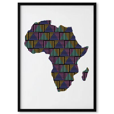 África 2 - Arte mural geométrico y abstracto / Impresión giclée - Tamaños A3 y A2