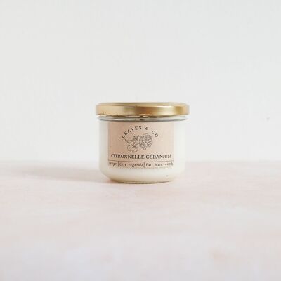 Lemongrass Geranium Scented Candle Seasonal Jar