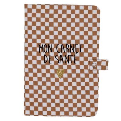 Funda para historial médico de gasa a cuadros